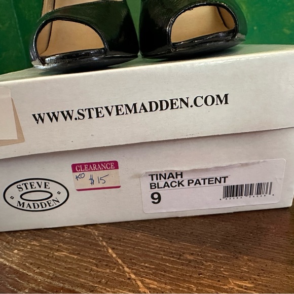 VTG Steve Madden Ninah Women’s Black and Red Patent Heels Sz 9 with Box - Picture 12 of 12